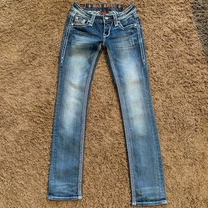 Women’s Rock Revival Blue Straight Jeans Size 25